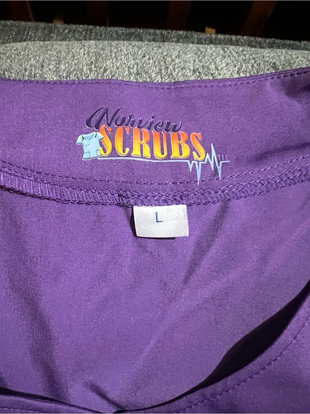 Purple Women's Two-Piece Scrub Pant Set